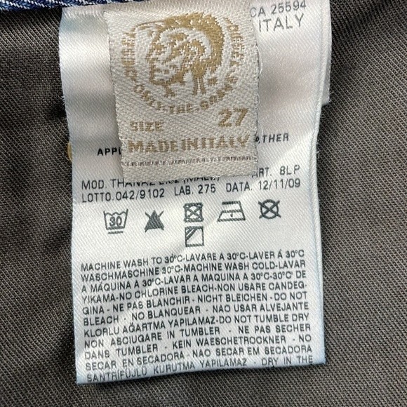 DIESEL thanaz slim-skinny fit wash 008LP denim blue jeans size 27 X 32 men's - Picture 5 of 13